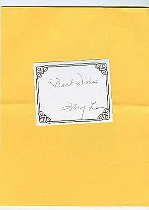 **SIGNED BOOKPLATE/AUTOGRAPH CARD by author Dr HENRY LEE**