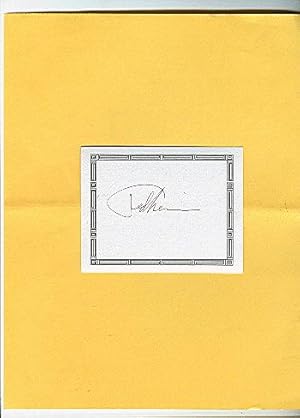 **SIGNED BOOKPLATE/AUTOGRAPH CARD by children's author TED LEWIN**