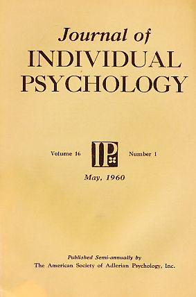 Seller image for Journal of Individual Psychology. Volume 16. Number 1. May, 1960. for sale by Fundus-Online GbR Borkert Schwarz Zerfa