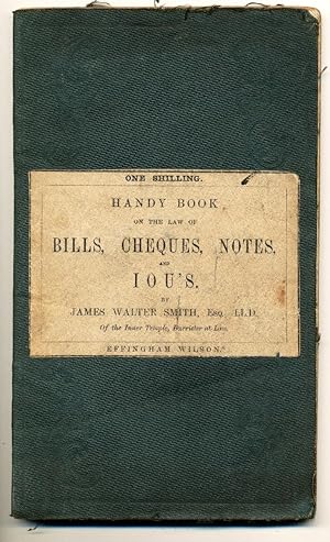 Seller image for Handy Book on the Law of Bills, Cheques, Notes, and IOU's for sale by Begging Bowl Books