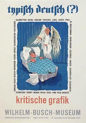 Plakat / poster: Typisch deutsch (?) Kritische Grafik. Wilhelm-Busch-Museum. 13. September bis 22...