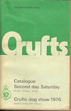 Crufts Catalogue Second Day Saturday Hounds Gundogs Terriers. Crufts Dog Show 1976 Olympia London...