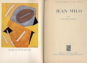 Immagine del venditore per Jean Milo; Monographies de L'Art Belge venduto da Little Stour Books PBFA Member