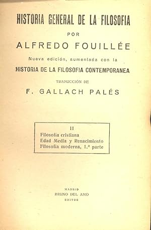 Seller image for HISTORIA DE LA FILOSOFIA II for sale by Libreria 7 Soles