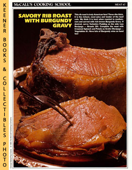 McCall's Cooking School Recipe Card: Meat 47 - Standing Rib Roast With Burgundy Gravy : Replaceme...