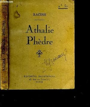 Bild des Verkufers fr Athalie Phdre zum Verkauf von Le-Livre