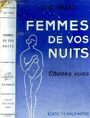 Imagen del vendedor de Femmes de vos nuits Choses vues. a la venta por Le-Livre