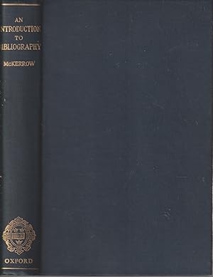 Seller image for An Introduction To Bibliography For Literary Students for sale by Jonathan Grobe Books