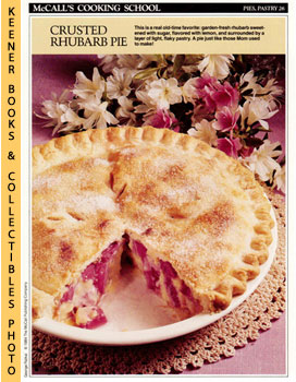 McCall's Cooking School Recipe Card: Pies, Pastry 26 - Rhubarb Custard Pie : Replacement McCall's...