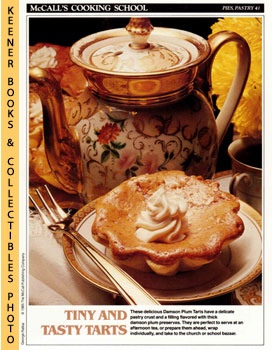 McCall's Cooking School Recipe Card: Pies, Pastry 41 - Damson Plum Tarts : Replacement McCall's R...