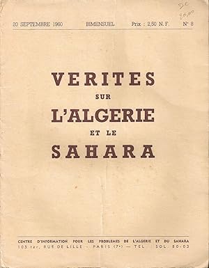 Vérites sur l'Algérie et le Sahara n°8