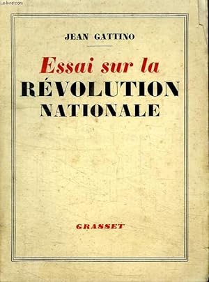 Seller image for ESSAI SUR LA REVOLUTION NATIONALE. for sale by Le-Livre