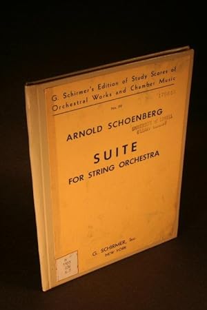 Bild des Verkufers fr Suite for String Orchestra. No. 99. zum Verkauf von Steven Wolfe Books