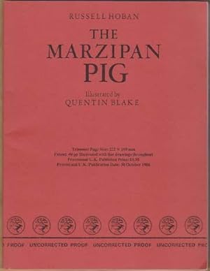 Bild des Verkufers fr The Marzipan Pig. Illustrated by Quentin Blake. zum Verkauf von William Matthews/The Haunted Bookshop