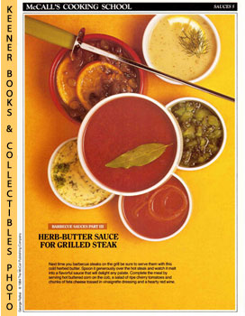 McCall's Cooking School Recipe Card: Sauces 5 - Herb-Butter Sauce For Grilled Steak : Replacement...