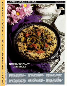 McCall's Cooking School Recipe Card: Vegetables 21 - Baked Eggplant Creole : Replacement McCall's...