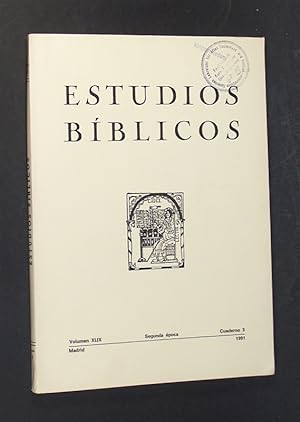 Estudios biblicos. Publicatión trimestral del Centro de Estudios Teològicos "San Dámaso" en colob...