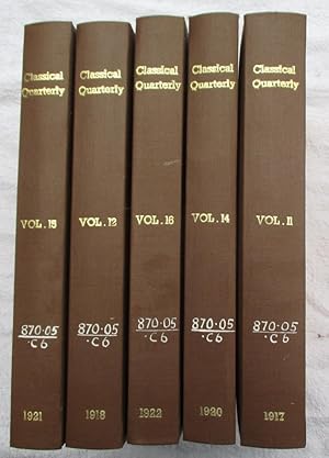 Immagine del venditore per The Classical Quarterly, volume 11 venduto da Glenbower Books