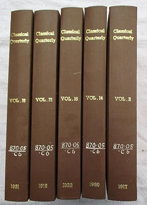 Immagine del venditore per The Classical Quarterly, volume 12 venduto da Glenbower Books