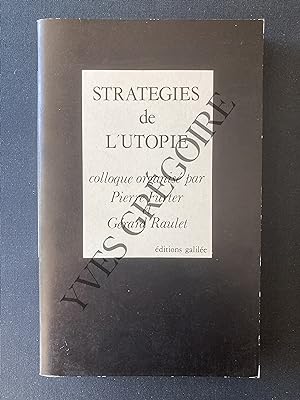 Seller image for STRATEGIES DE L'UTOPIE for sale by Yves Grgoire