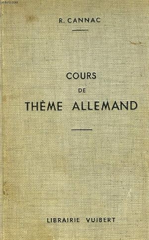 Seller image for COURS DE THEME ALLEMAND for sale by Le-Livre