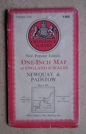 Ordnance Survey Map. Newquay & Padstow. New Popular Edition. Sheet 185.