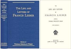 Bild des Verkufers fr The Life and Letters of Francis Lieber zum Verkauf von The Lawbook Exchange, Ltd., ABAA  ILAB