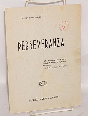 Imagen del vendedor de Perseveranza a la venta por Bolerium Books Inc.