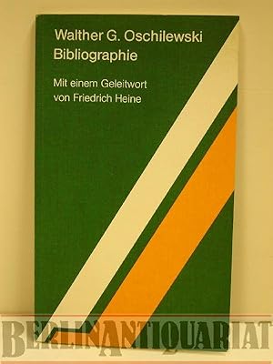 Bild des Verkufers fr Bibliographie. Mit einem Geleitwort von Friedrich Heine. zum Verkauf von BerlinAntiquariat, Karl-Heinz Than