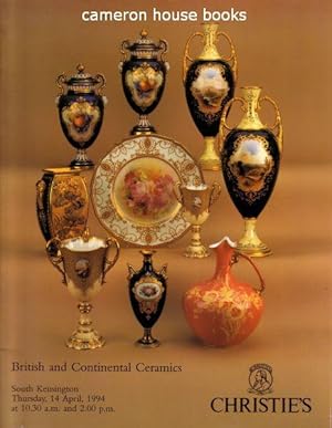 British and Continental Ceramics. South Kensington, Thursday, 14 April 1994