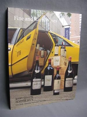 Image du vendeur pour Fine and Rare Wines. (Sherry Lehmann with Sotheby's) mis en vente par Dale Cournoyer Books