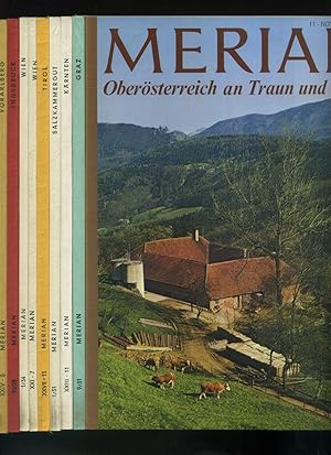 Merian. Konvolut von 9 Heften über Österreich aus verschiedenen Jahren: Hefte 11/25 Oberösterreic...