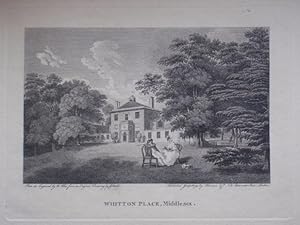 Seller image for Original Antique Engraving Illustrating Whitton Place in Middlesex. for sale by Rostron & Edwards
