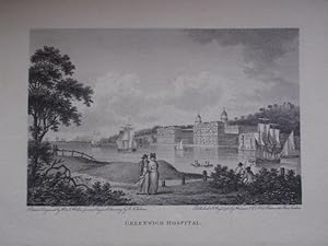 Seller image for Original Antique Engraving Illustrating Greenwich Hospital. for sale by Rostron & Edwards