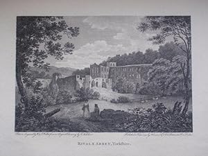 Seller image for Original Antique Engraving Illustrating Rivalx Abbey in Yorkshire for sale by Rostron & Edwards