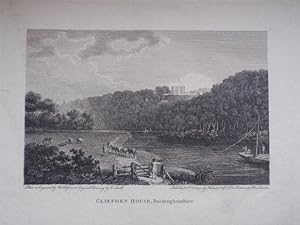 Seller image for Original Antique Engraving Illustrating Cliefden House in Buckinghamshire. for sale by Rostron & Edwards