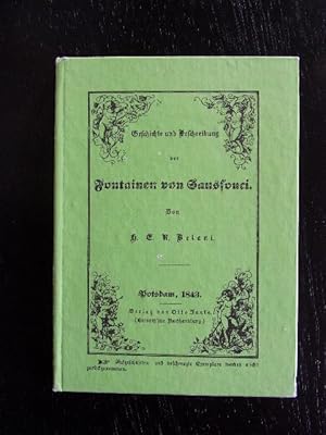 Bild des Verkufers fr Geschichte u. Beschreibung der Fontainenanlagen in Sanssouci. Potsdam 1843. Reprint. zum Verkauf von Antiquariat Seidel & Richter