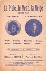 Partition de "La Pluie, le Vent, la Neige", chanson créée par Turcy et Castelli