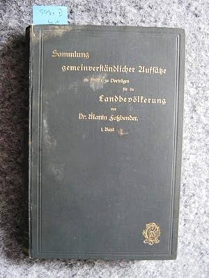 Immagine del venditore per Sammlung gemeinverstndlicher Aufstze als Stoffe zu Vortrgen fr die Landbevlkerung. venduto da Augusta-Antiquariat GbR