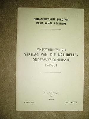 Seller image for Samevatting van die Verslag van die Naturelle-Onderwyskommissie 1949/51 for sale by Expatriate Bookshop of Denmark