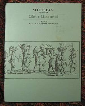 Libri e Manoscritti; Firenze; 23 Novembre 1989