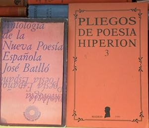 Antología de la Nueva Poesía Española + PLIEGOS DE POESIA HIPERION 3 ( 2 libros)