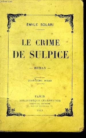 Seller image for Le crime du supplice for sale by Le-Livre