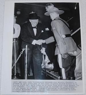 Press Photograph of Winston Churchill and Sgt Allan Ross