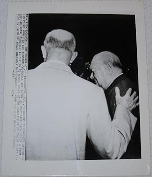 Press Photograph of Winston Churchill and President Dwight Eisenhower