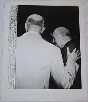 Press Photograph of Winston Churchill and President Dwight Eisenhower