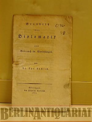 Immagine del venditore per Grundri� der Diplomatik zum Gebrauch in Vorlesungen. venduto da BerlinAntiquariat, Karl-Heinz Than