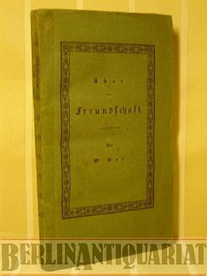 Seller image for ber die Freundschaft. for sale by BerlinAntiquariat, Karl-Heinz Than