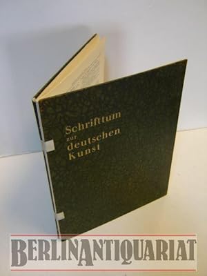 Bild des Verkufers fr Schrifttum zur deutschen Kunst. Hrsg. v. Deutschen Verein f. Kunstwissenschaft. Erster Jahrgang. zum Verkauf von BerlinAntiquariat, Karl-Heinz Than