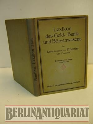 Bild des Verkufers fr Lexikon des Geld-, Bank- und Brsenwesens. zum Verkauf von BerlinAntiquariat, Karl-Heinz Than